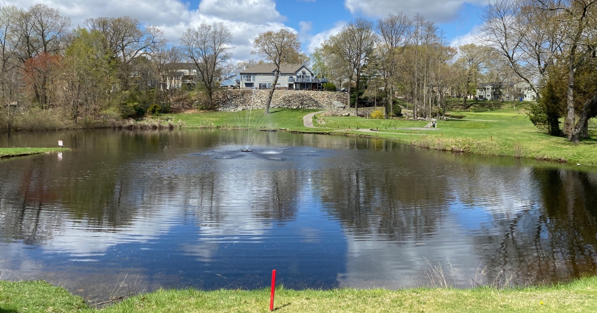 A lake at Louisquisset Golf Club
